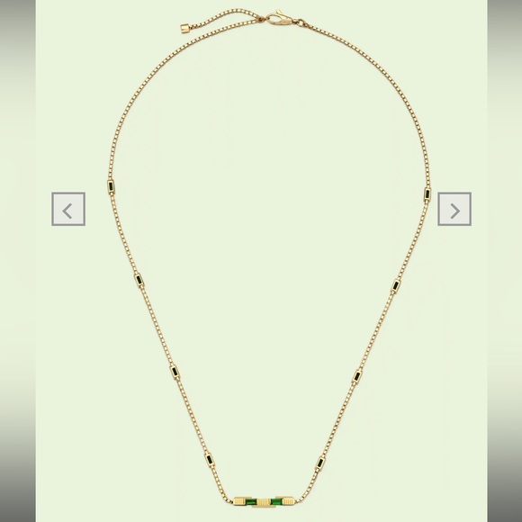 GUCCI 18k Yellow Gold Tourmaline Necklace - Picture 7 of 7